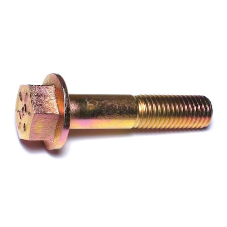 Midwest Fastener Grade 8, 5/8"-11 Flange Bolt, Zinc Plated Steel, 3 in L, 10 PK 50349
